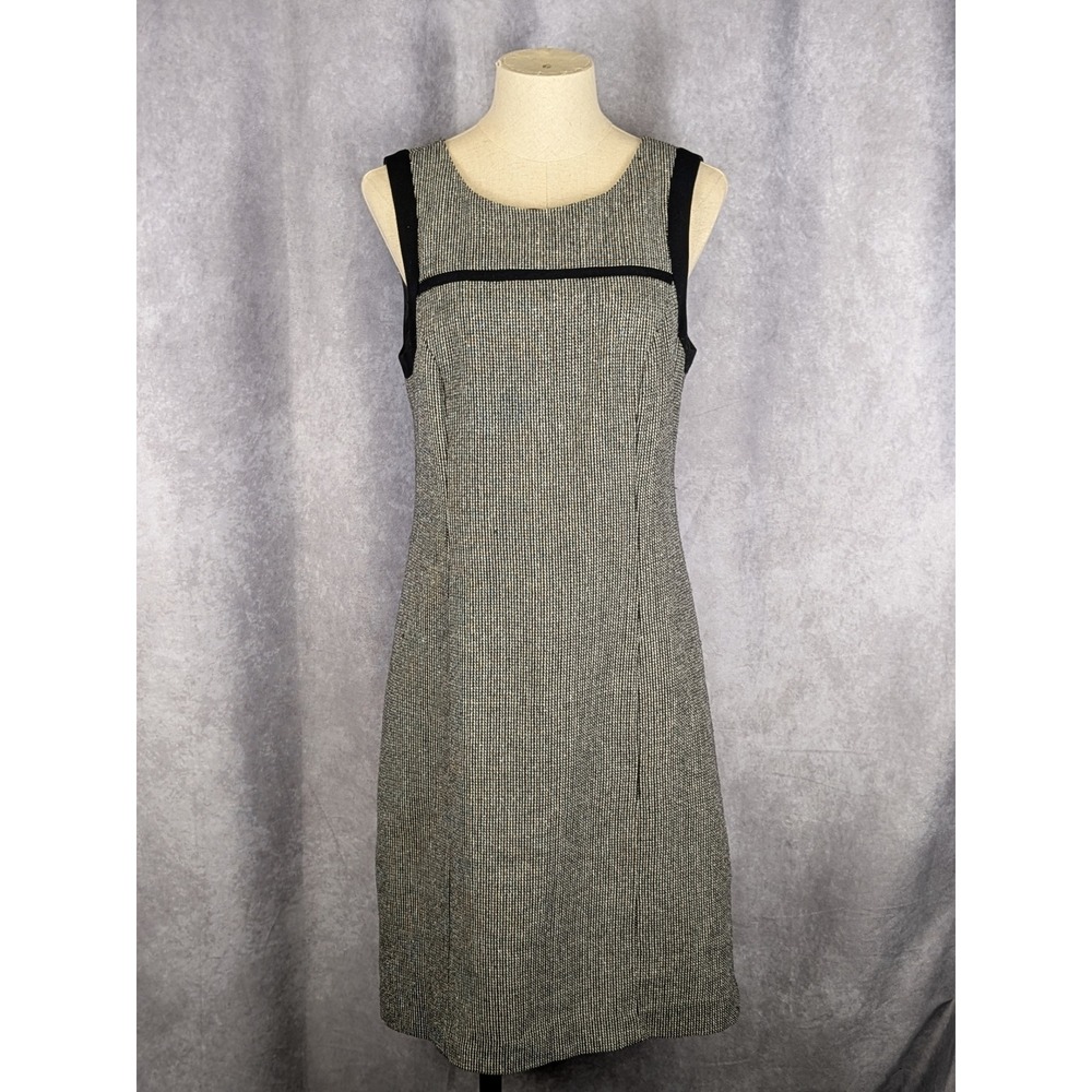 The Limited Womens Grey Black‎ Micro Texture Sleeveless Sheath Work Dress Size 8